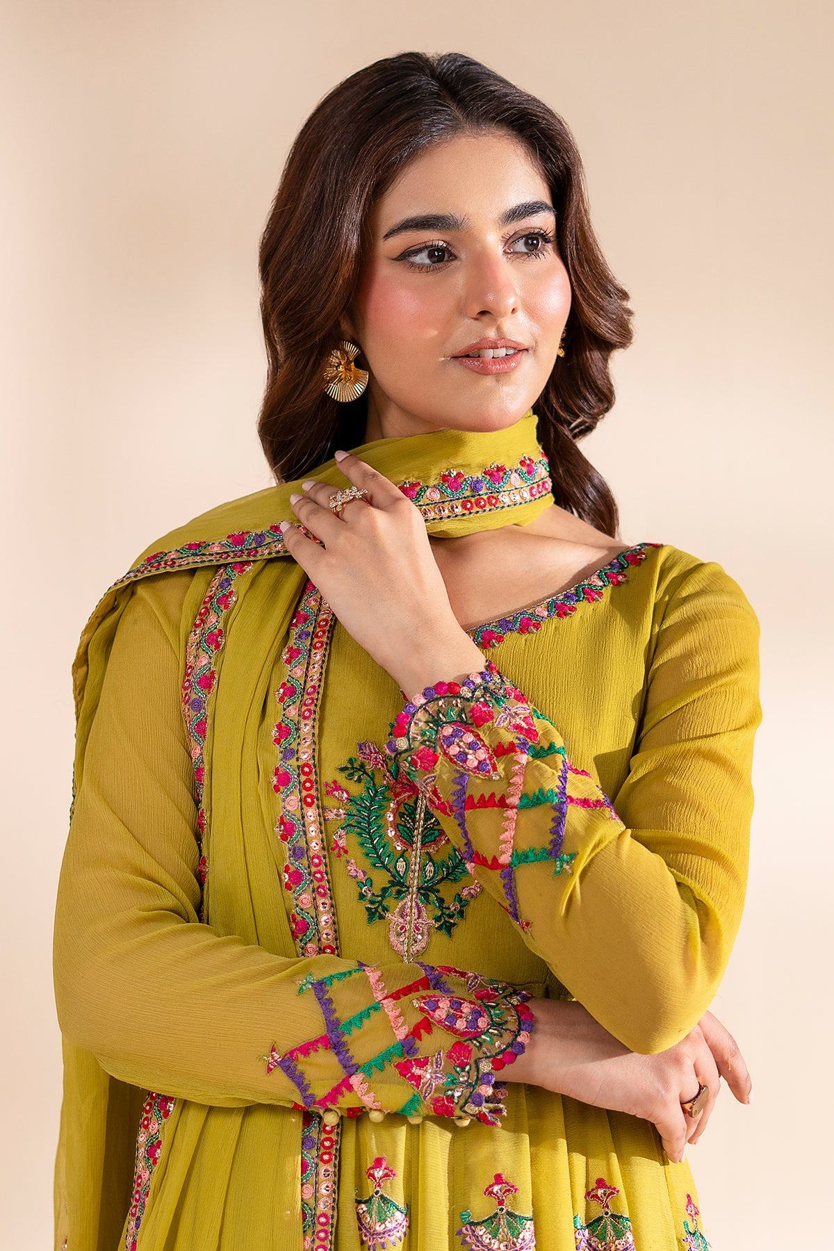 3-PC Embroidered  CMA-6-362