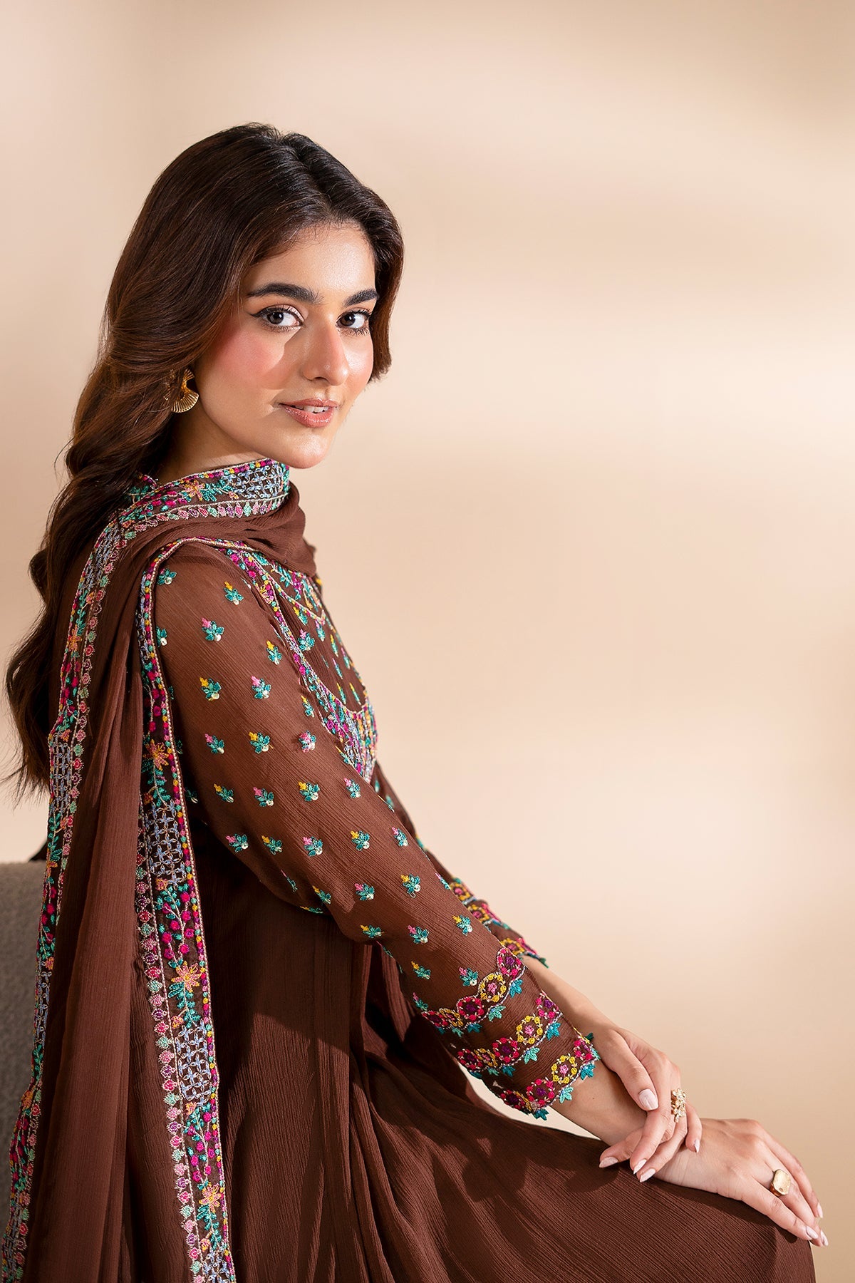 3-PC Embroidered  CMA-6-318