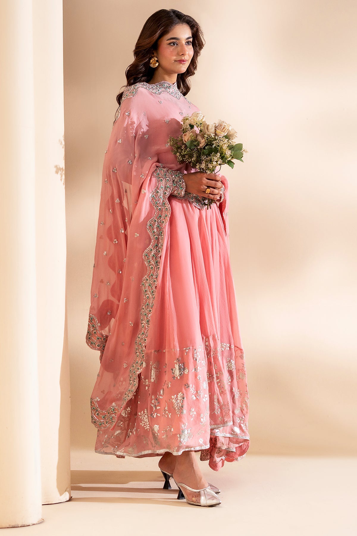 3-PC Embroidered Chiffon CMA-6-417