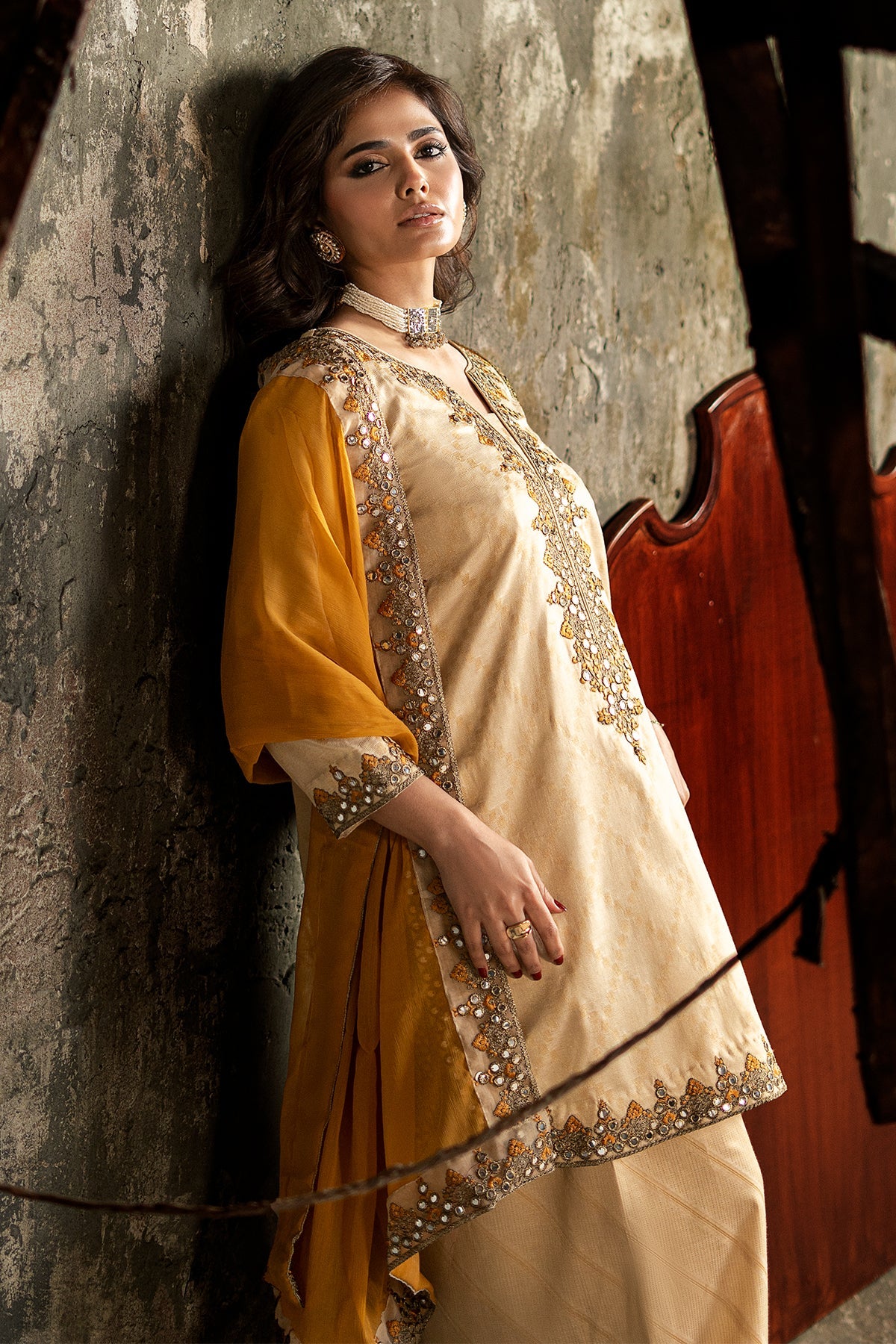 3-PC Embroidered  Jacquard CMA-6-279