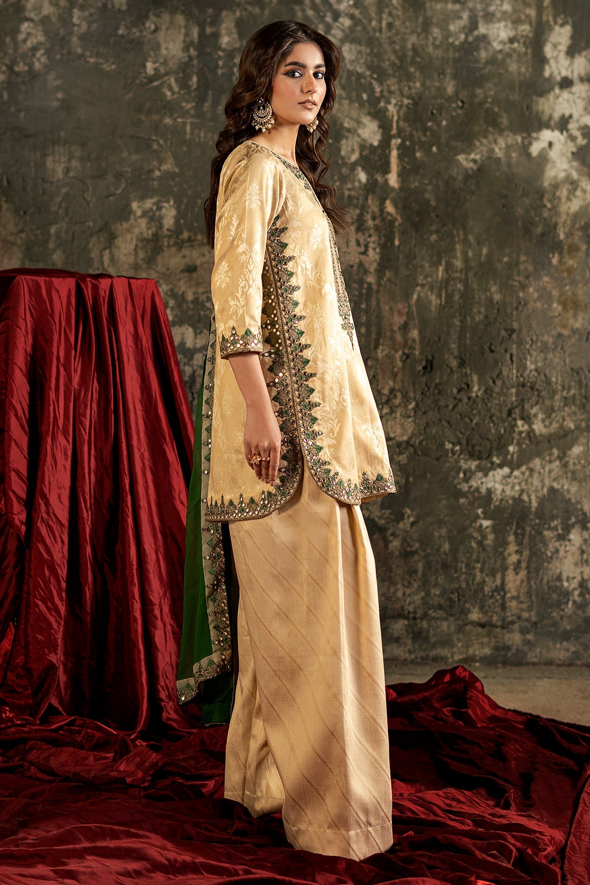 3-PC Embroidered  Jacquard CMA-6-278