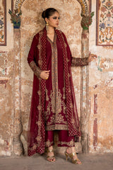 Embroidered Raw Silk Cma-6-389