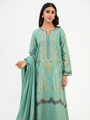 3 Piece Winter Jacquard Suit-Embroidered(Pret)