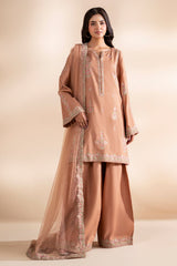3-PC Stitched Embroidered CMA-6-398