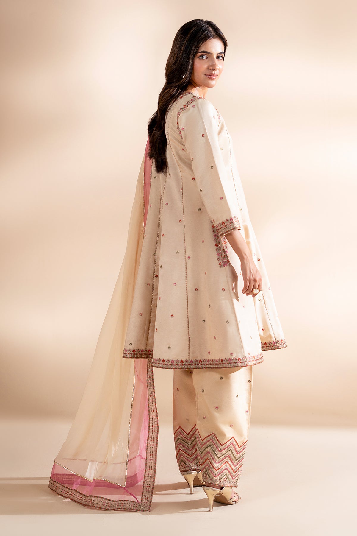 3-PC Embroidered Silk CMA-6-390