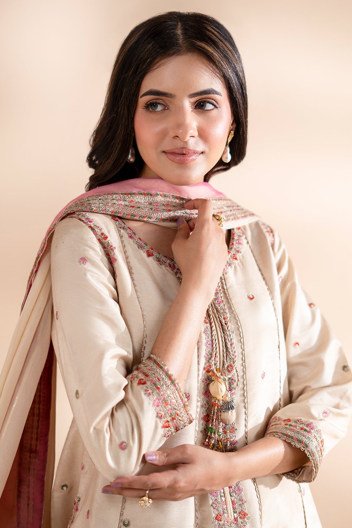 3-PC Embroidered Silk CMA-6-390