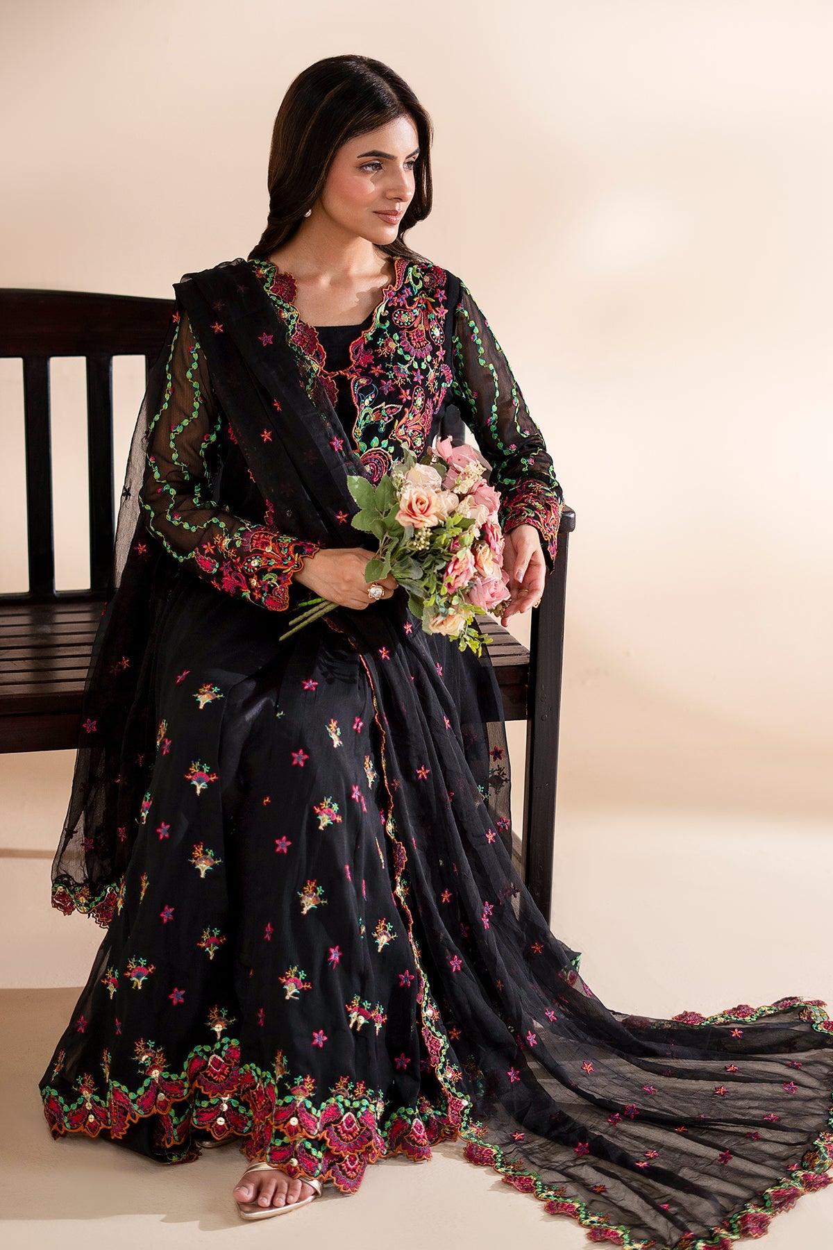 3-PC Embroidered  CMA-6-334