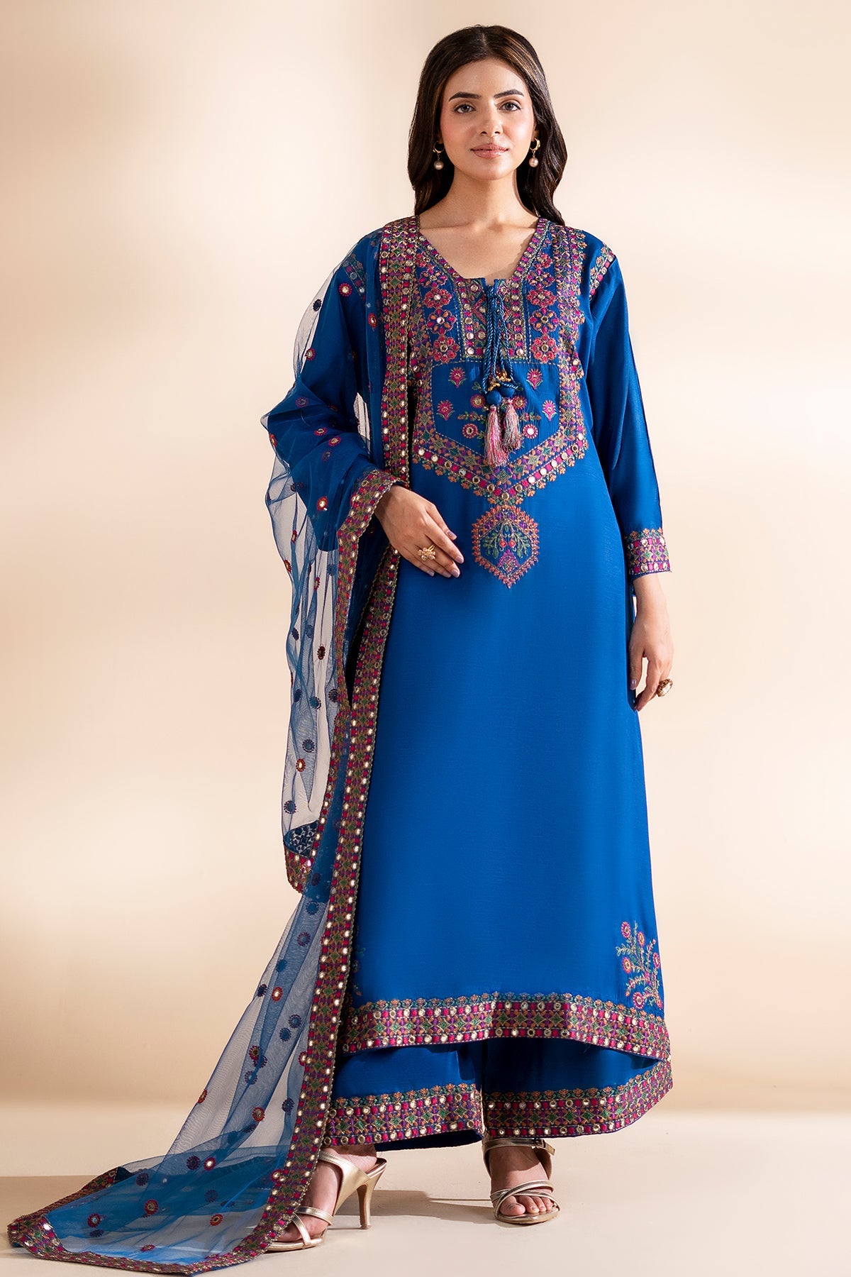 3-PC Embroidered Silk CMA-6-361