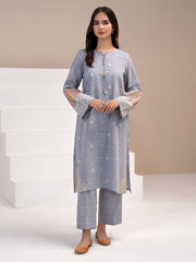 2 Piece Yarn Dyed Suit-Embroidered (Pret)