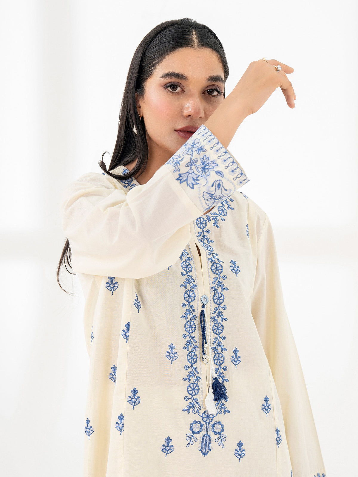 Cambric Shirt-Embroidered (Pret)