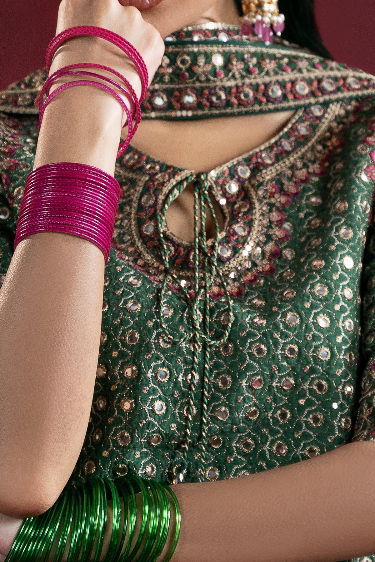 3-PC Embroidered Raw-Silk Suit CMA-6-238