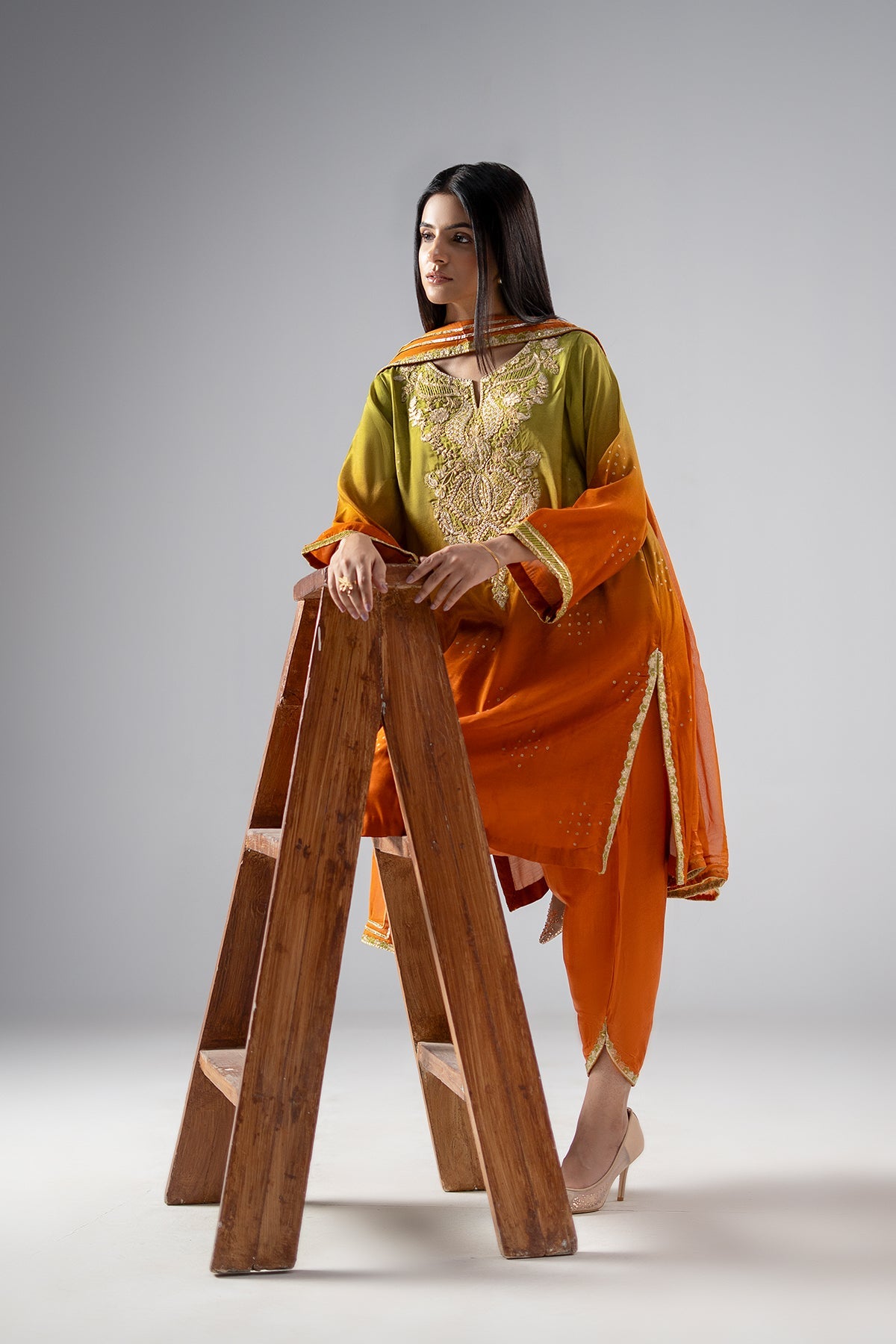 3-PC Embroidered Raw-Silk CMA-6-264
