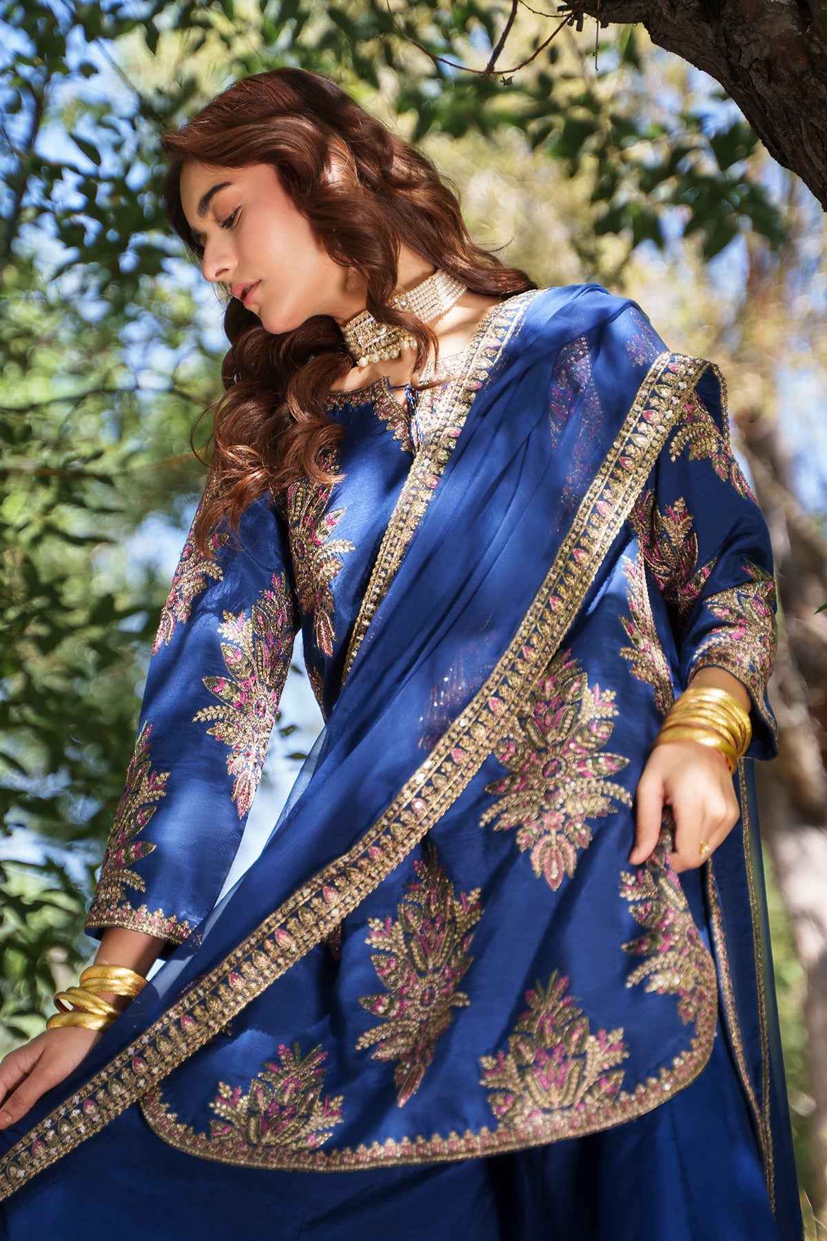 Embroidered Raw Silk CMA-6-440