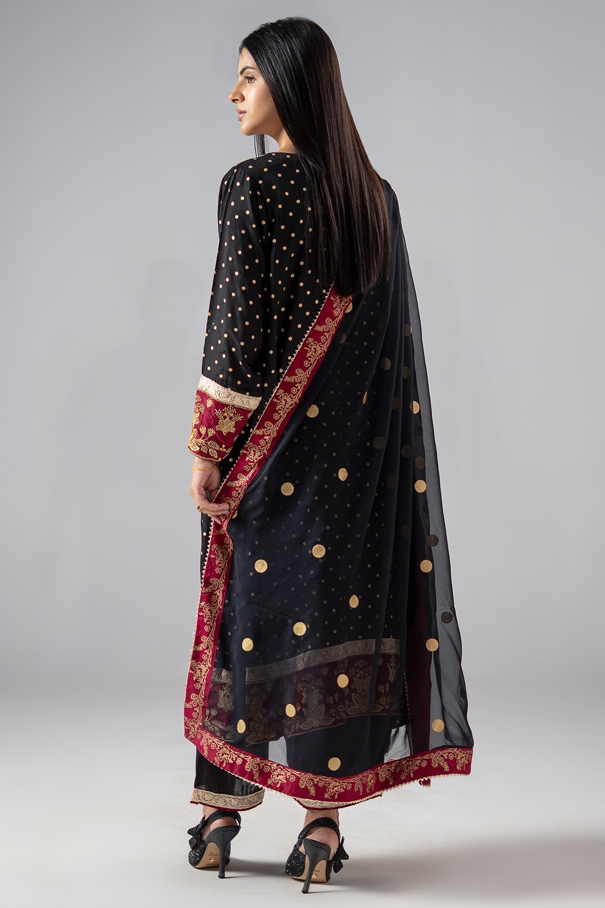 3-PC Embroidered Raw-Silk CMA-6-268