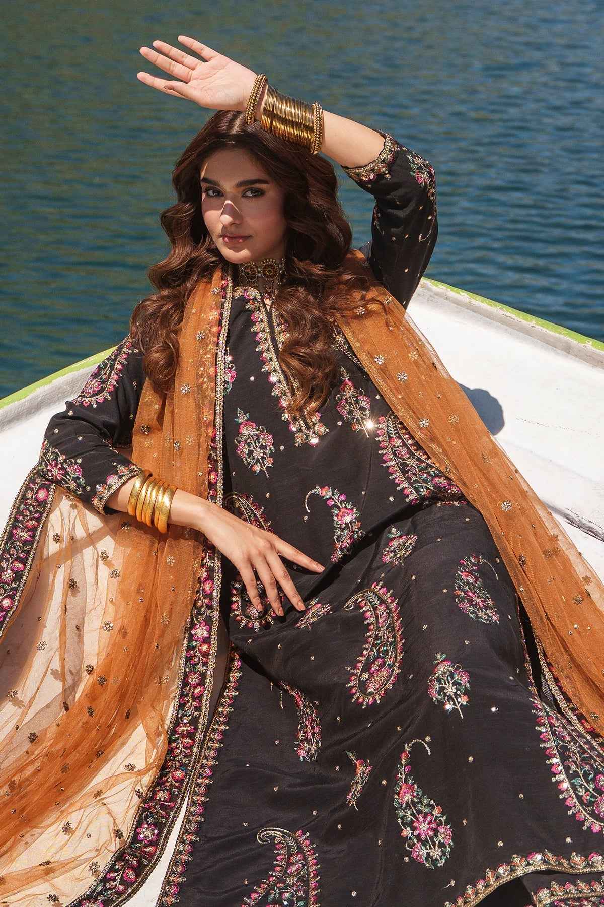 Embroidered Raw Silk CMA-6-447
