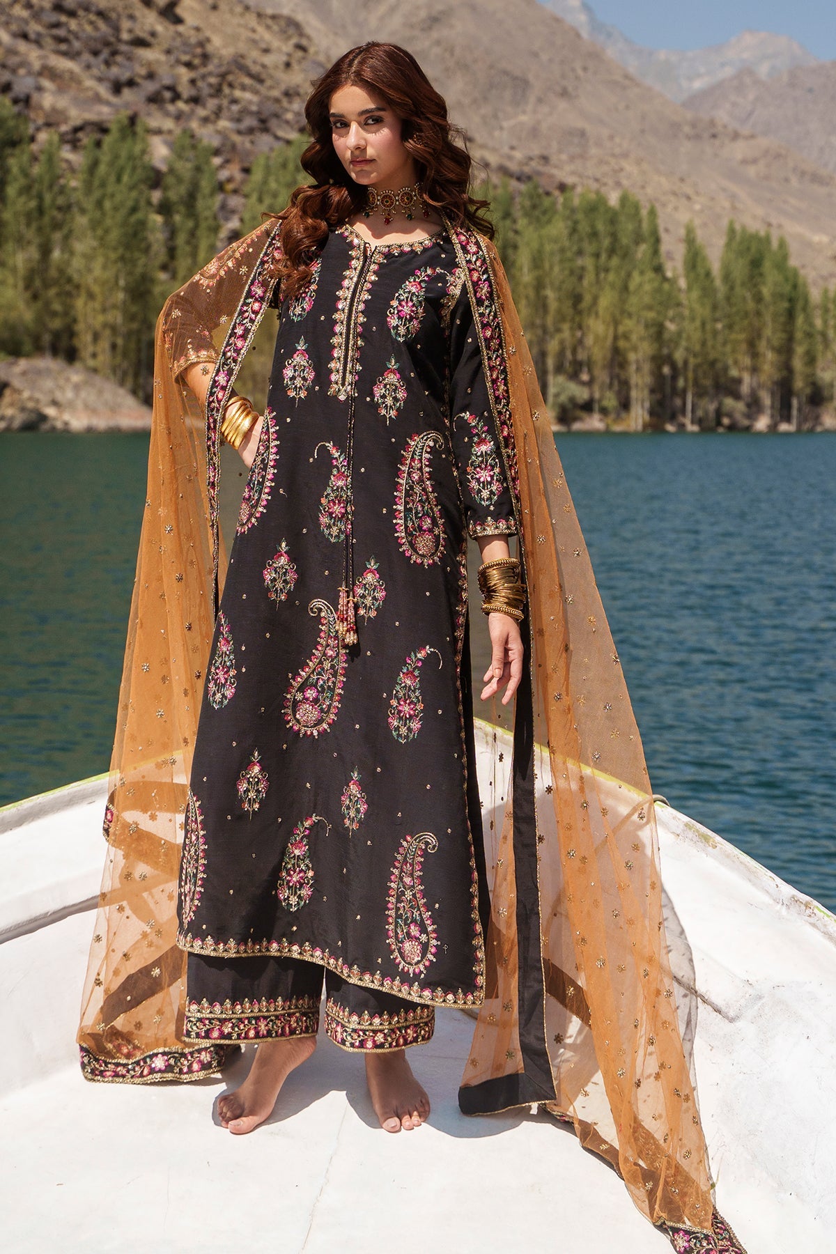 Embroidered Raw Silk CMA-6-447