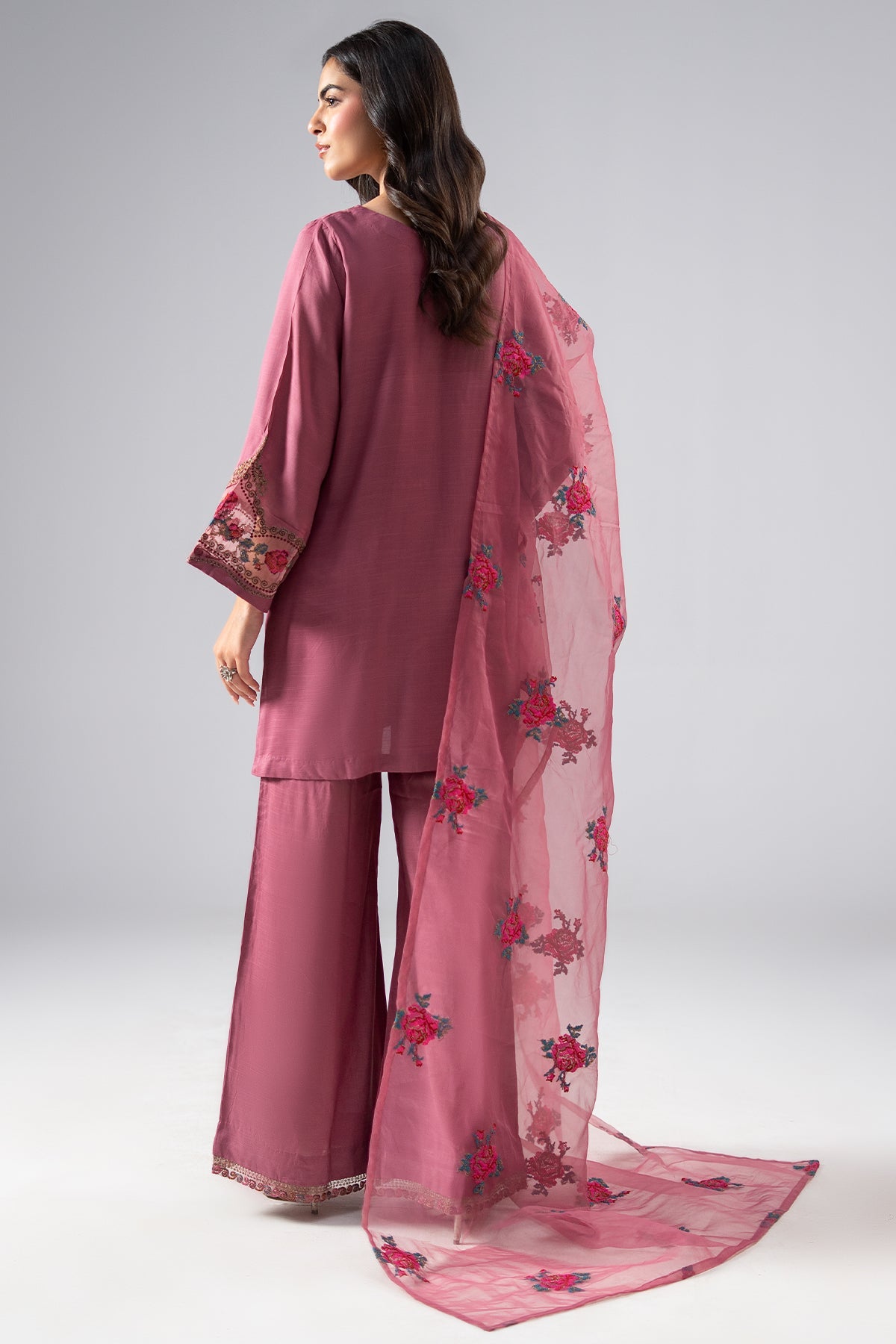 3-PC Embroidered Raw-Silk CMA-6-316