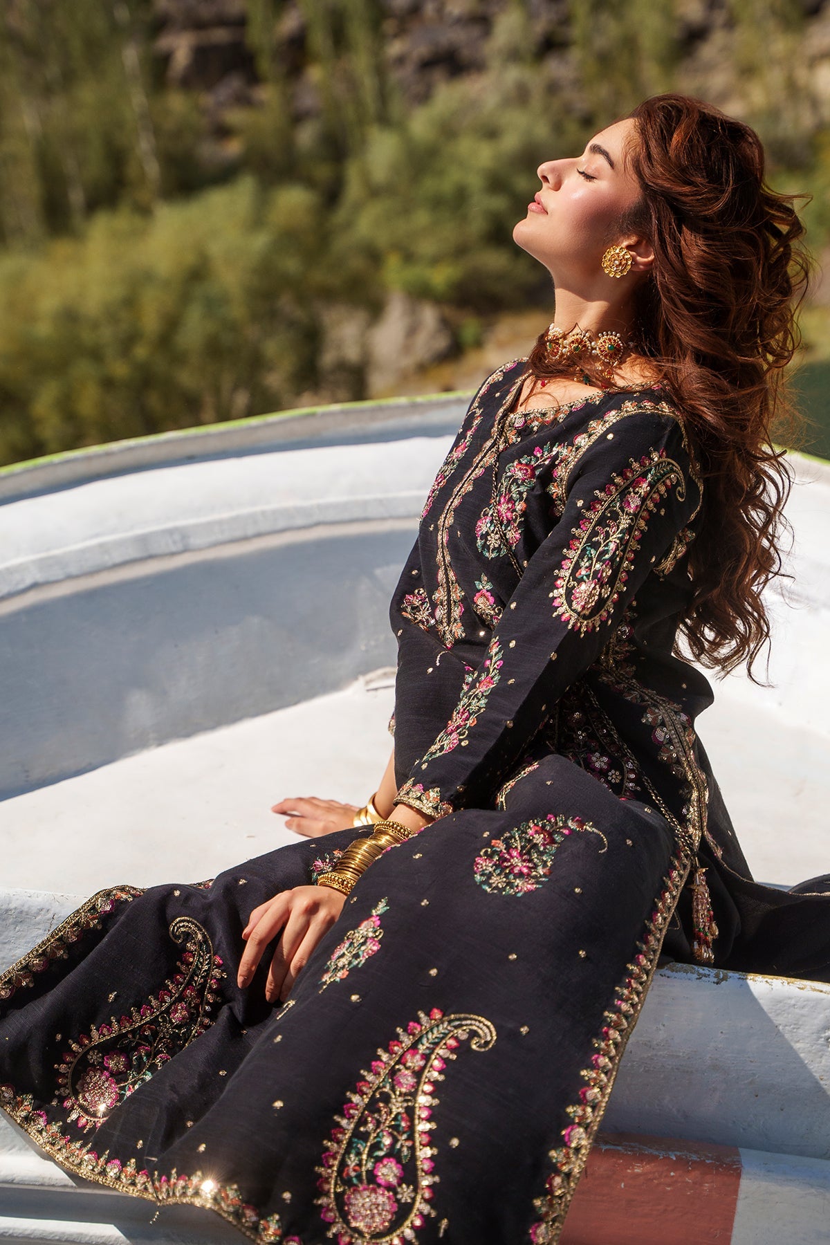Embroidered Raw Silk CMA-6-447