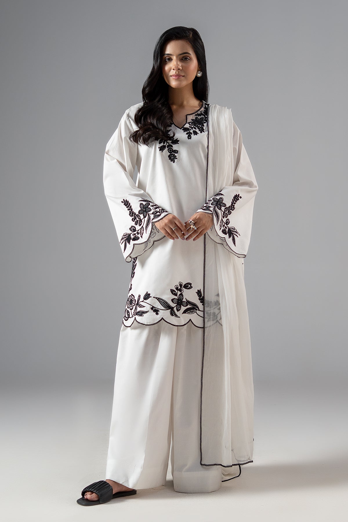 3-PC Stitched Embroidered Cotton CNP-6-261