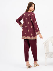 Embroidered Khaddar Cardigan(Pret)