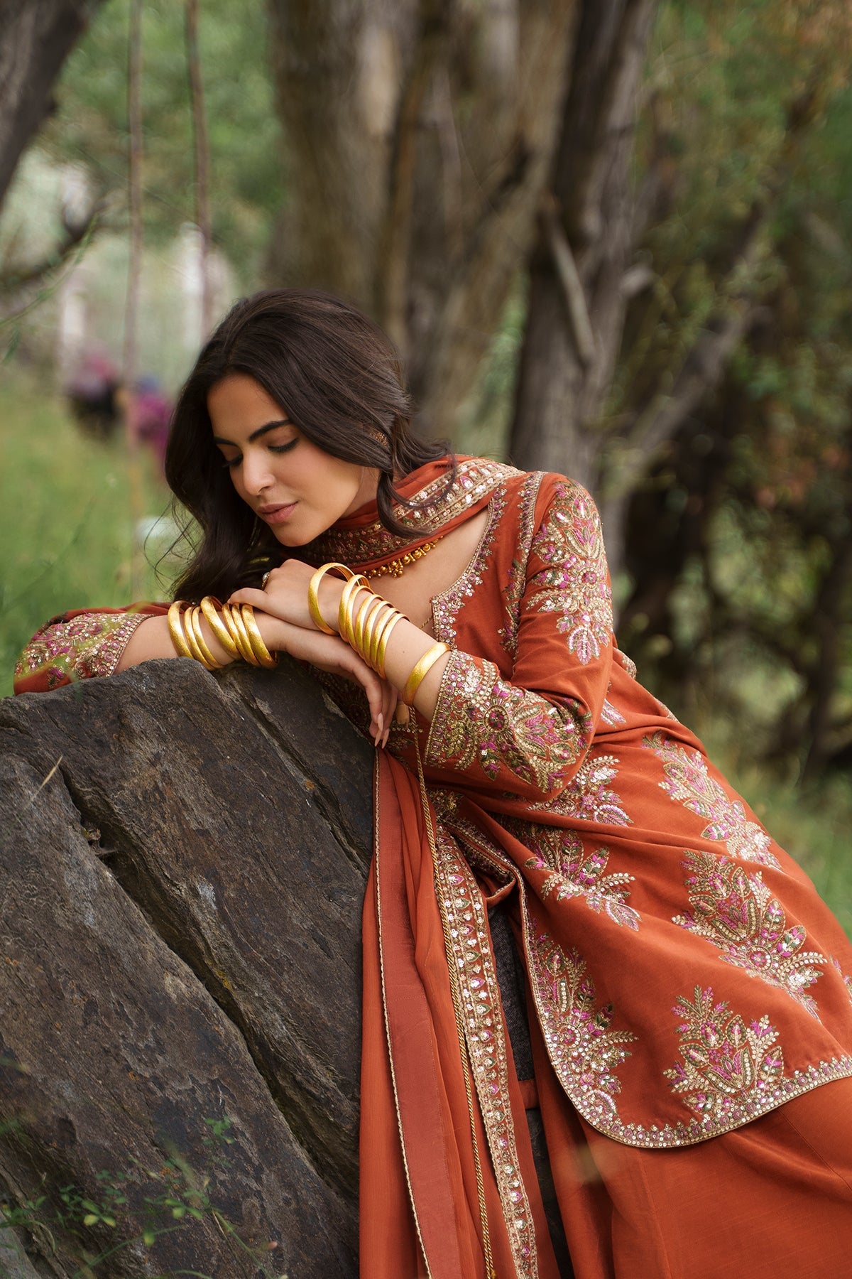 Embroidered Raw Silk CMA-6-441