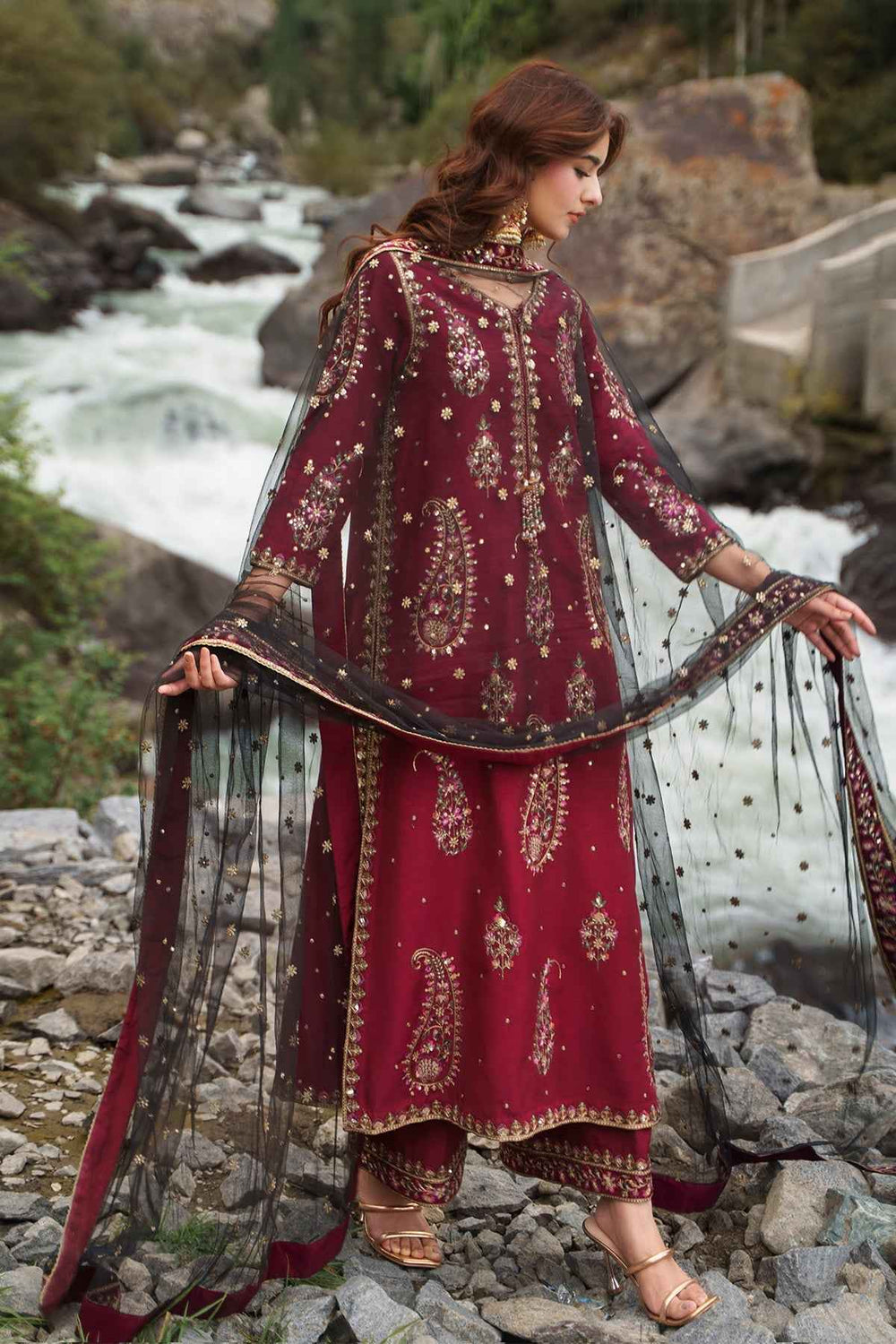 Embroidered Raw Silk CMA-6-448