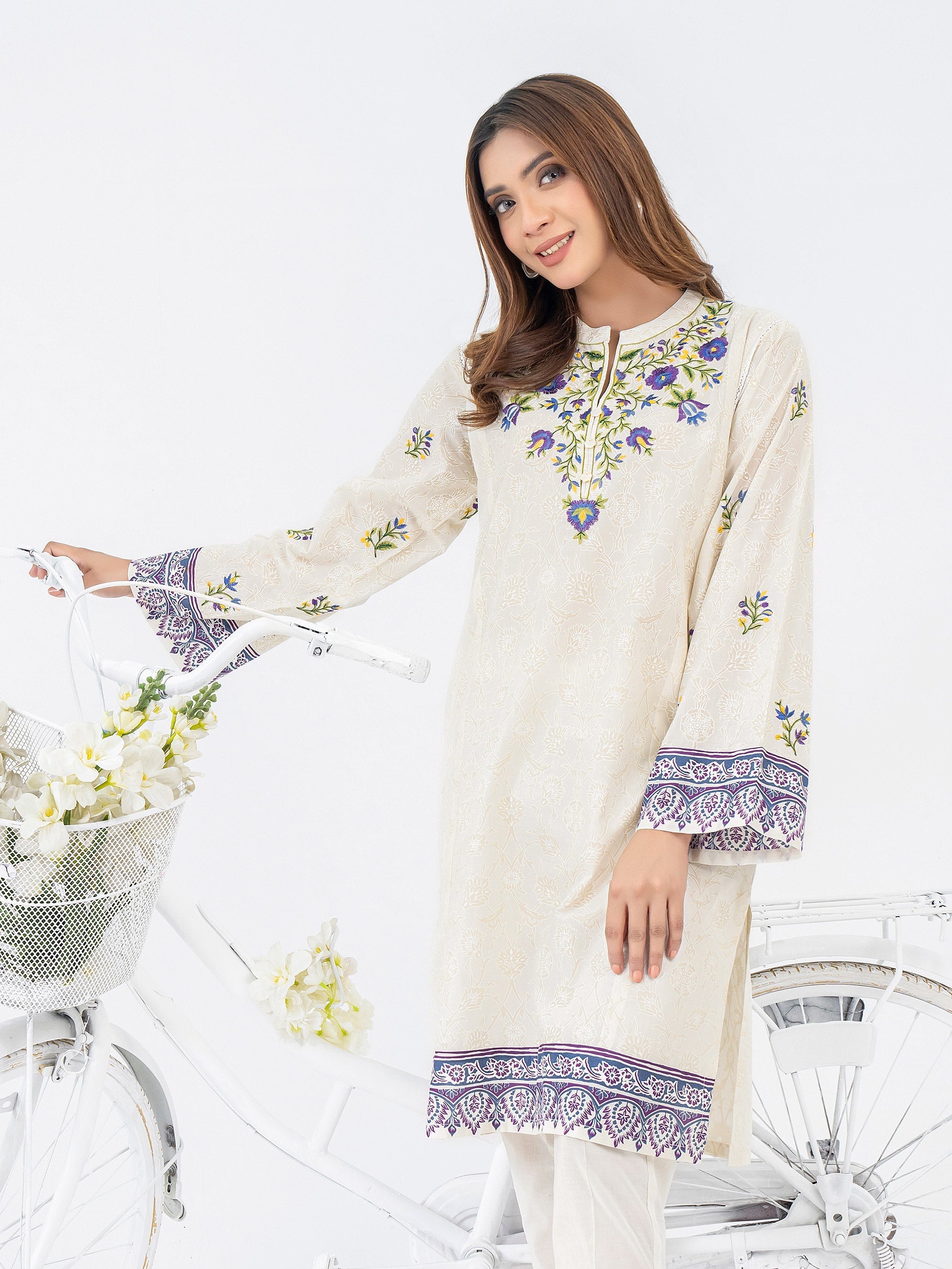 Lawn Shirt-Embroidered (Pret)