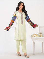 Linen Suit-Embroidered(Pret)