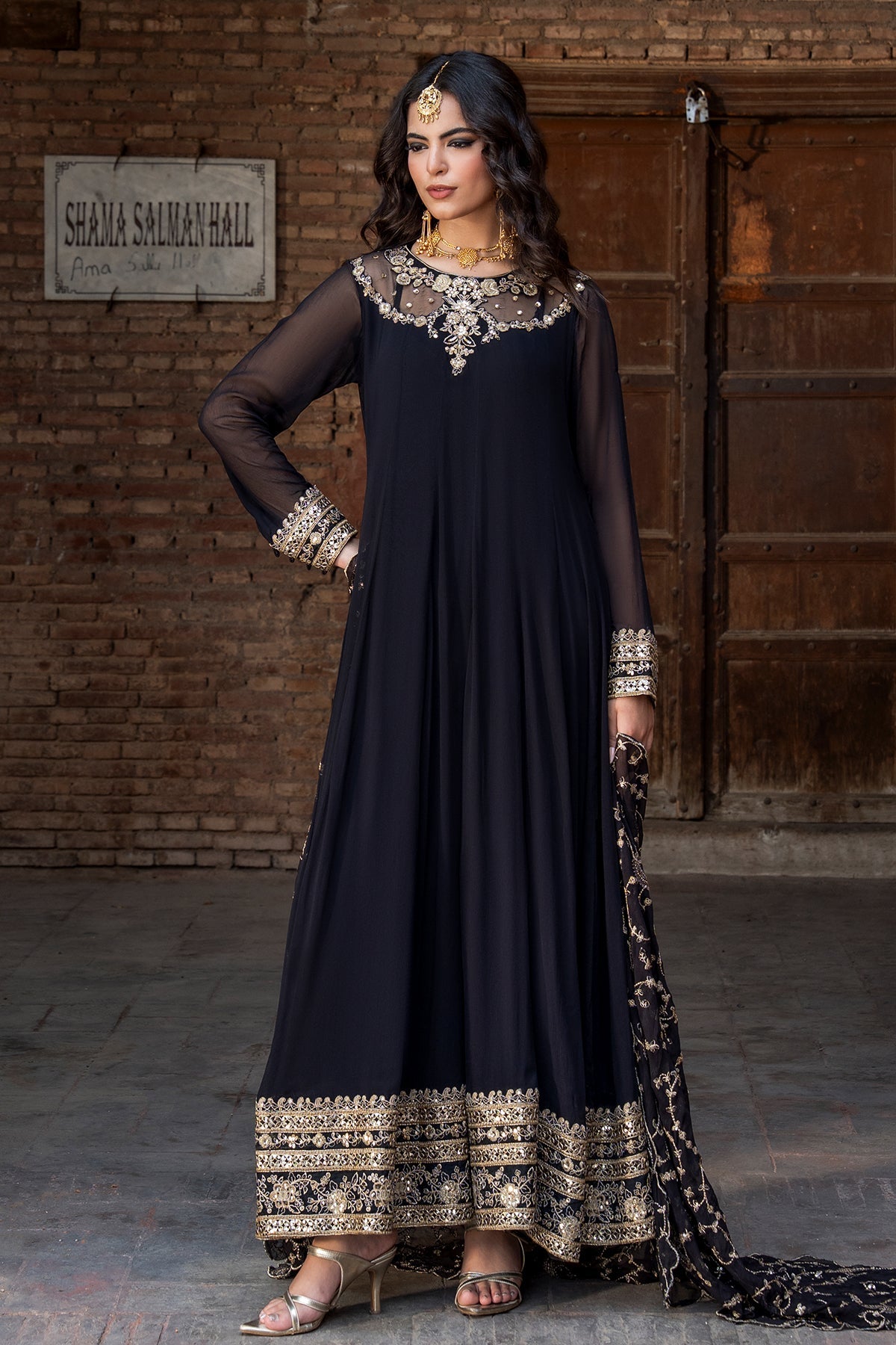 3-PC Embroidered Chiffon CMA-6-429