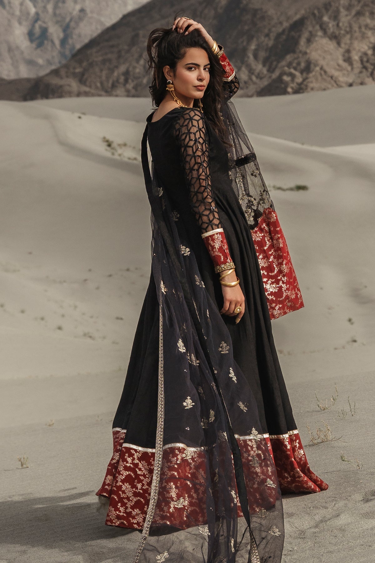 3 Pcs Stitched Raw Silk Pishwas CMA-6-485