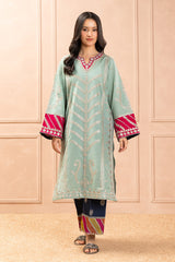 2 PIECE EMBROIDERED TWO TONE SUIT (LUXURY PRET)