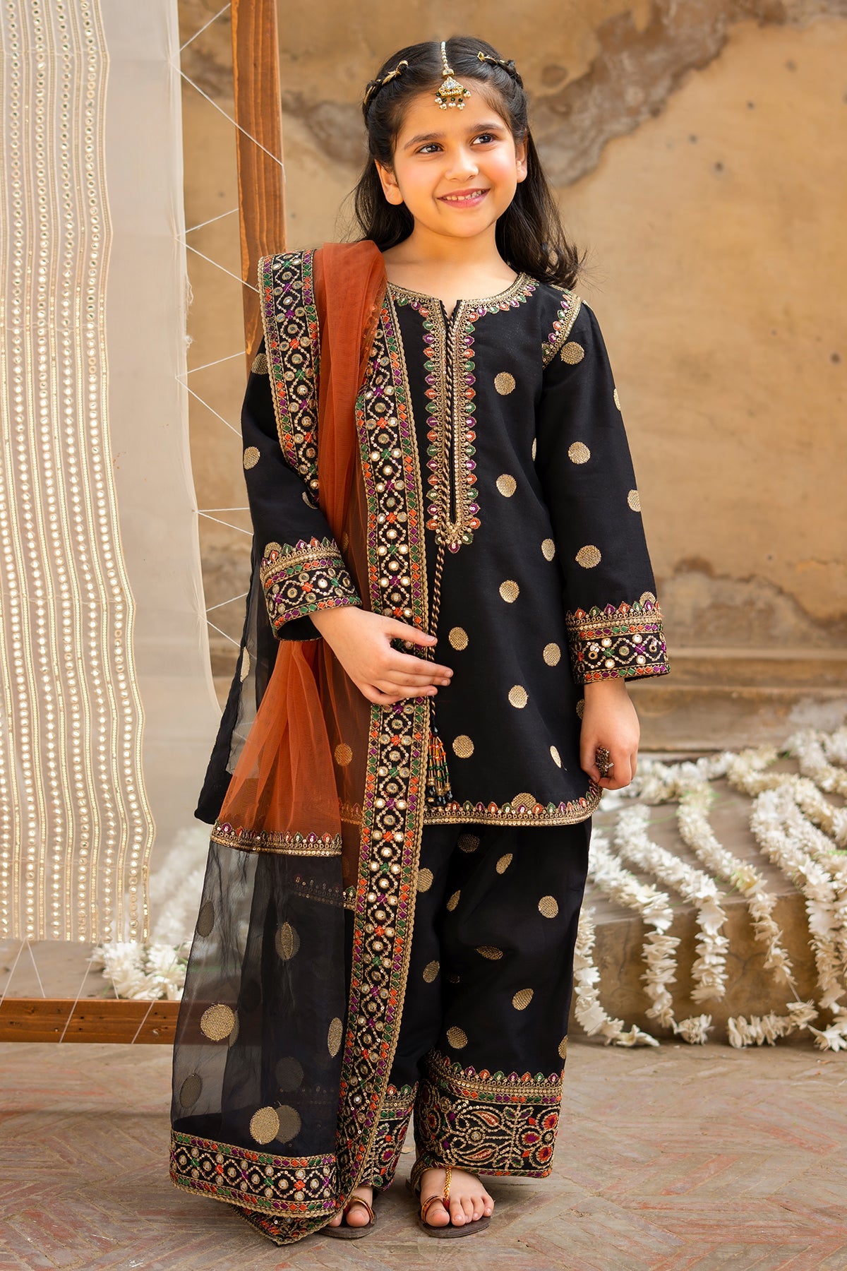 3-PC Embroidered Raw-Silk CKP-6-366