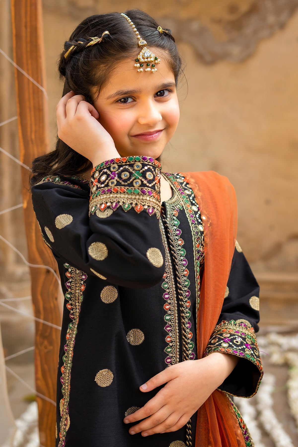 3-PC Embroidered Raw-Silk CKP-6-366