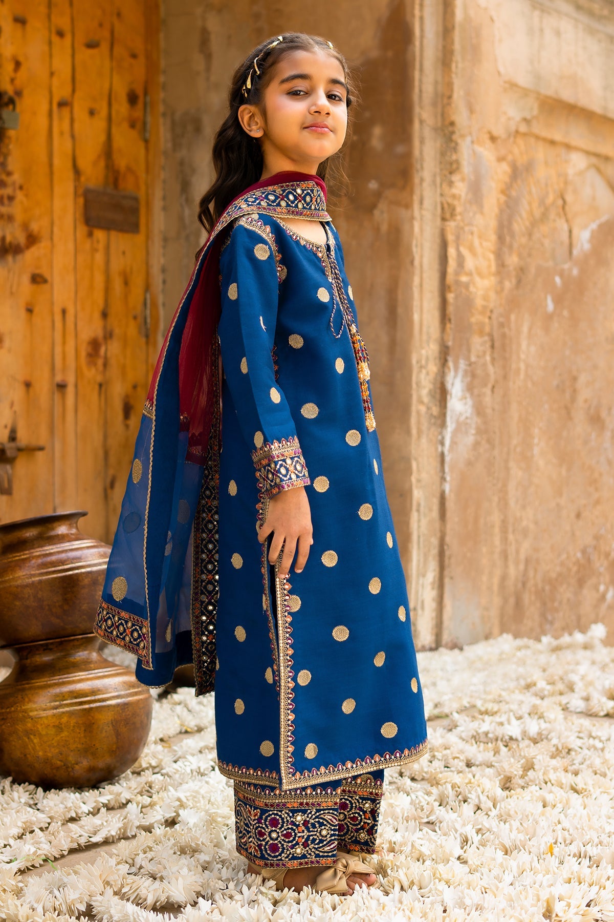 3-PC Embroidered Raw-Silk CKP-6-368