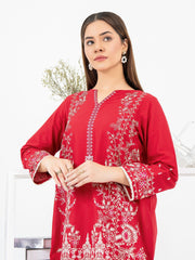 Cambric Kurti-Embroidered (Pret)
