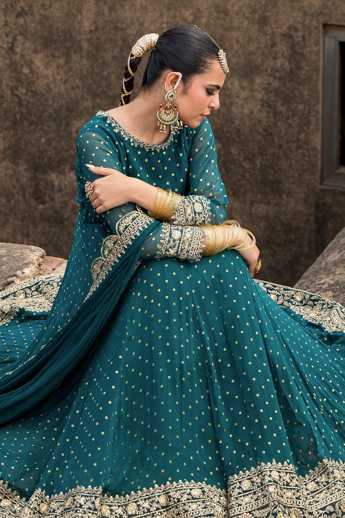 3-PC Embroidered Chiffon CMA-6-427