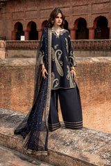 3-PC Embroidered Raw  Silk CMA-6-411