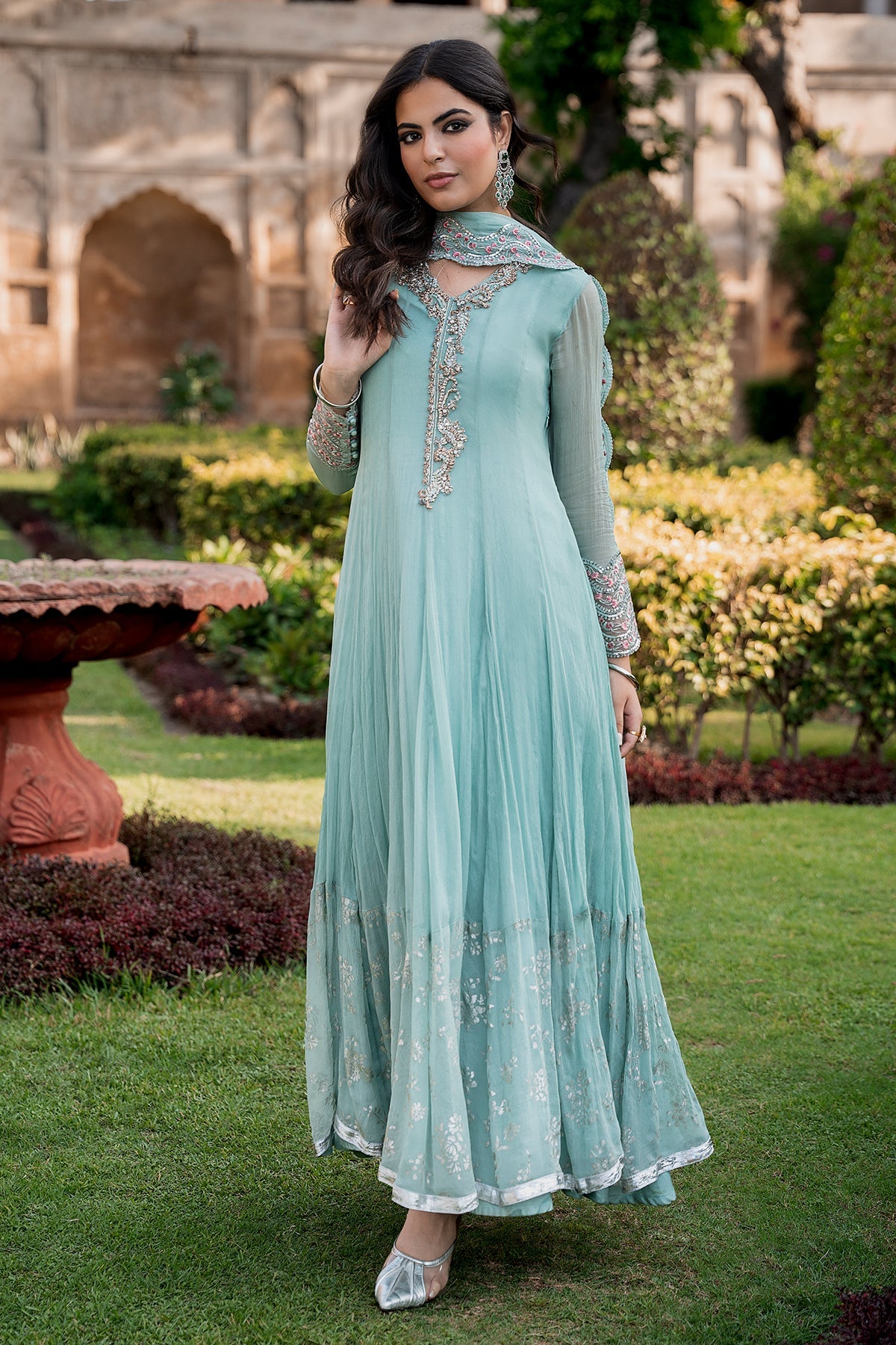 3-PC Embroidered Chiffon CMA-6-415