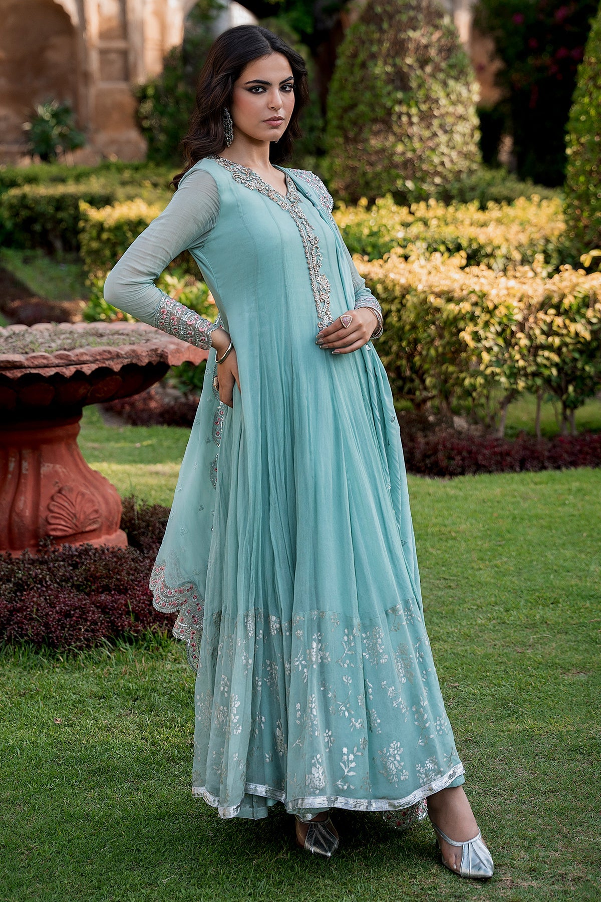3-PC Embroidered Chiffon CMA-6-415