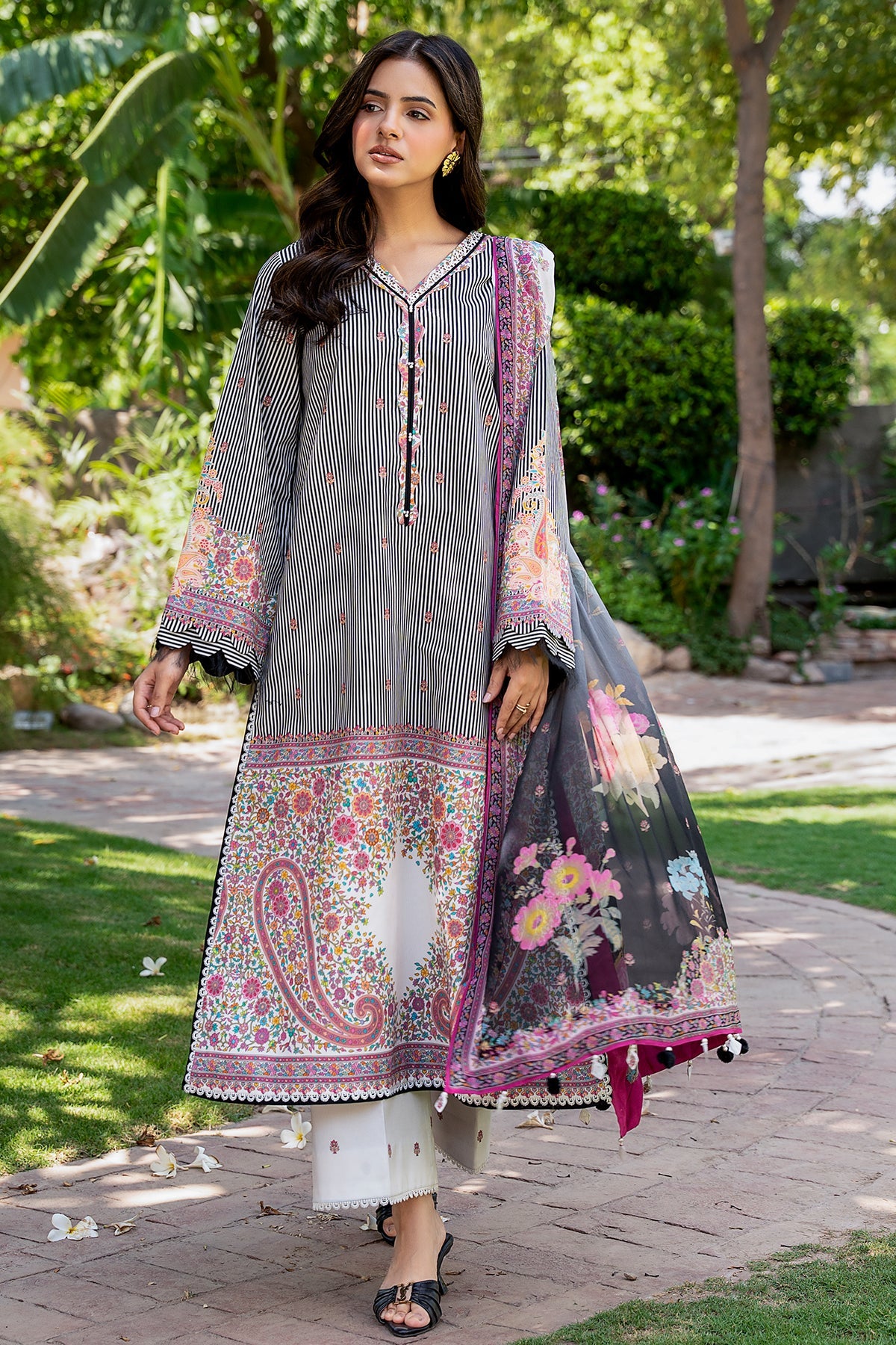 3-PC Stitched Printed Lawn  CP6-22P
