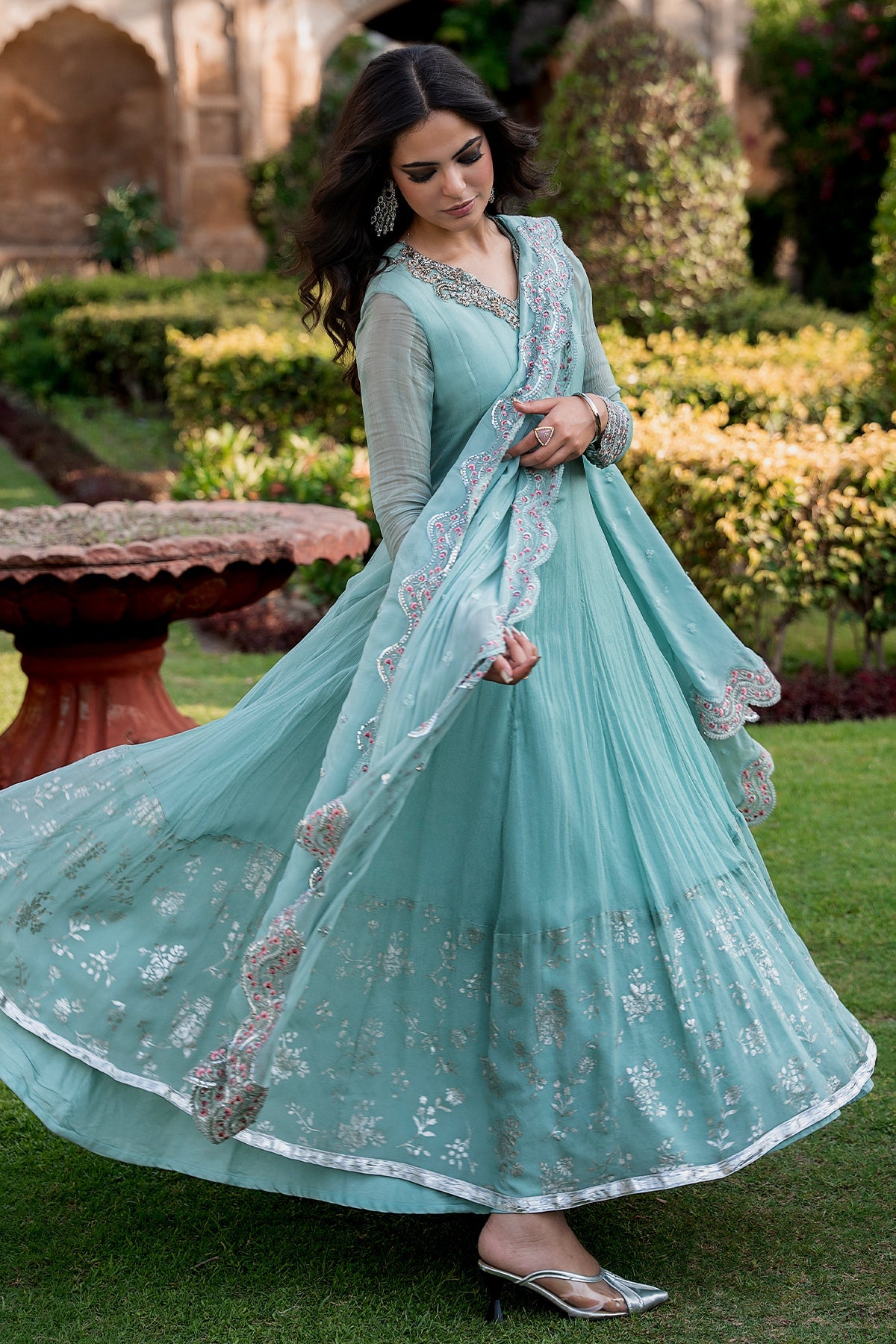 3-PC Embroidered Chiffon CMA-6-415