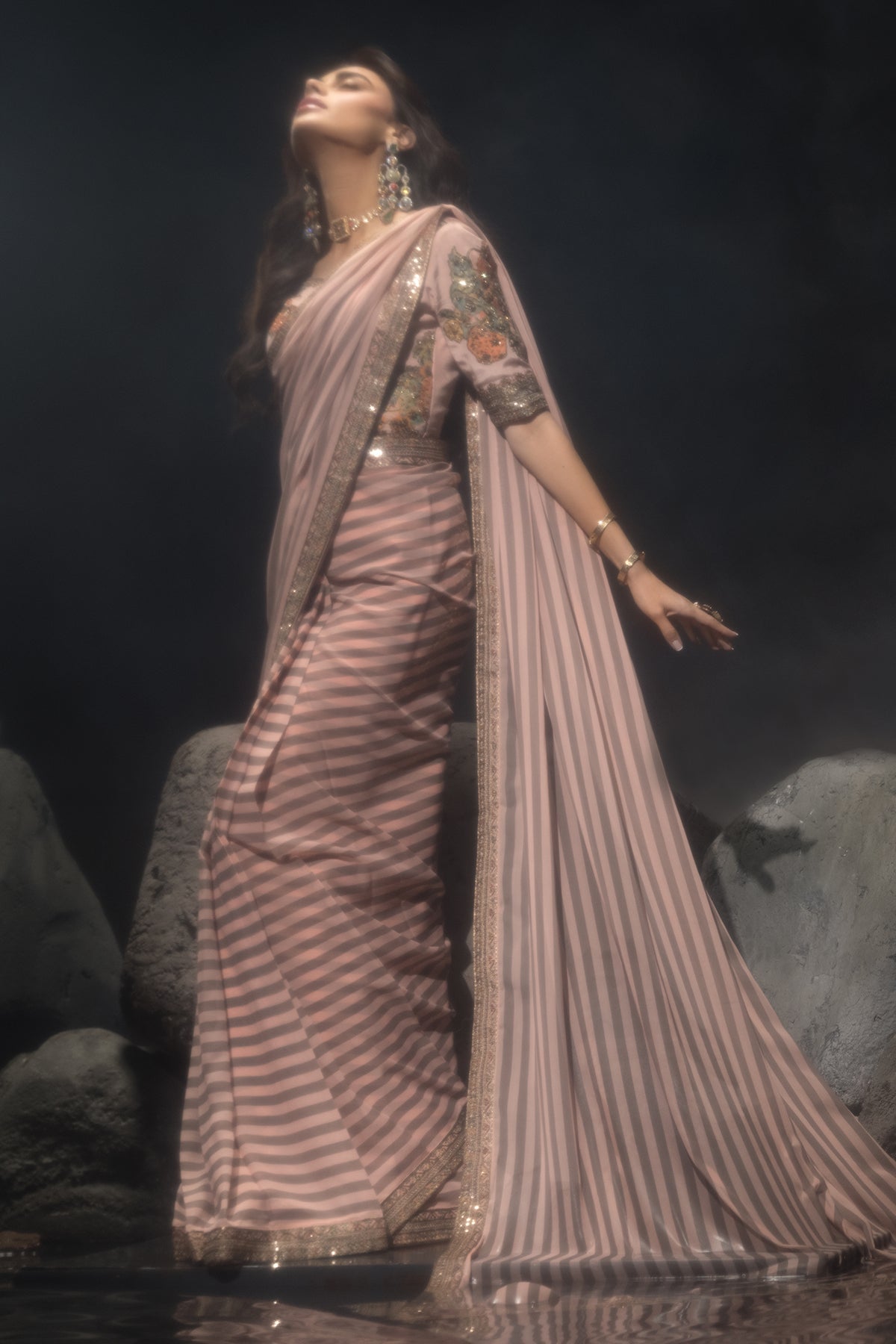 3-PC Stitched Premium Saree Collection  CSS6-02P