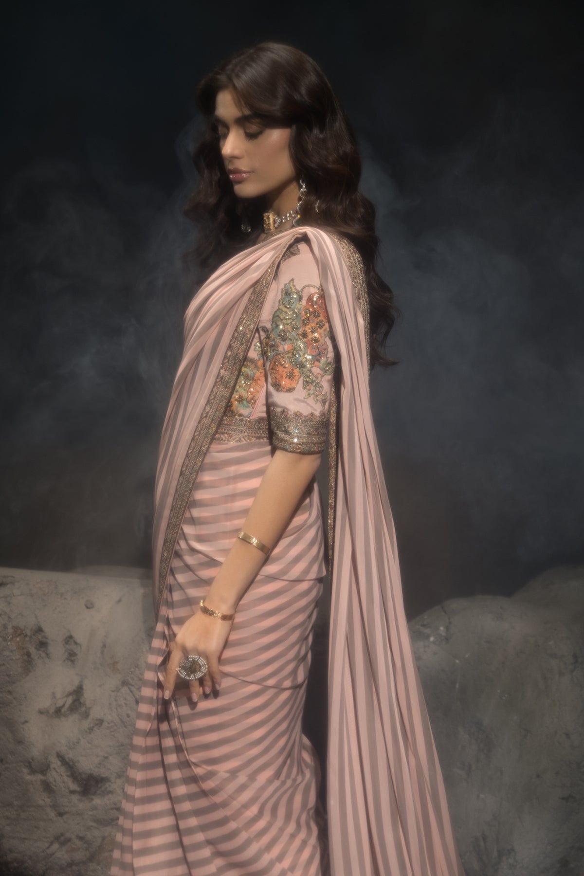 3-PC Stitched Premium Saree Collection  CSS6-02P