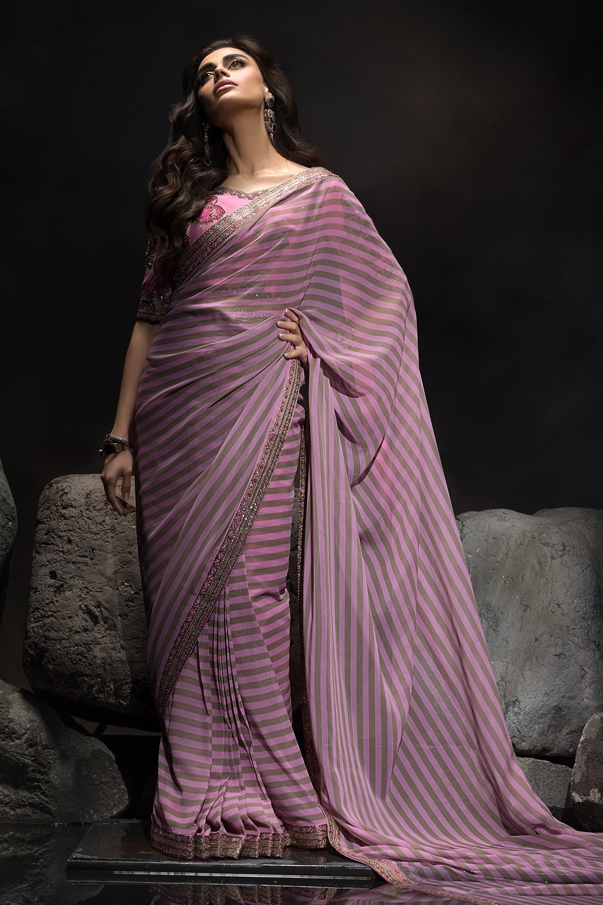 3-PC StitchedPremium Saree Collection  CSS6-03P