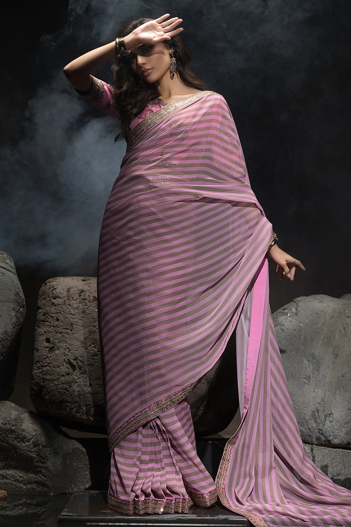 3-PC StitchedPremium Saree Collection  CSS6-03P