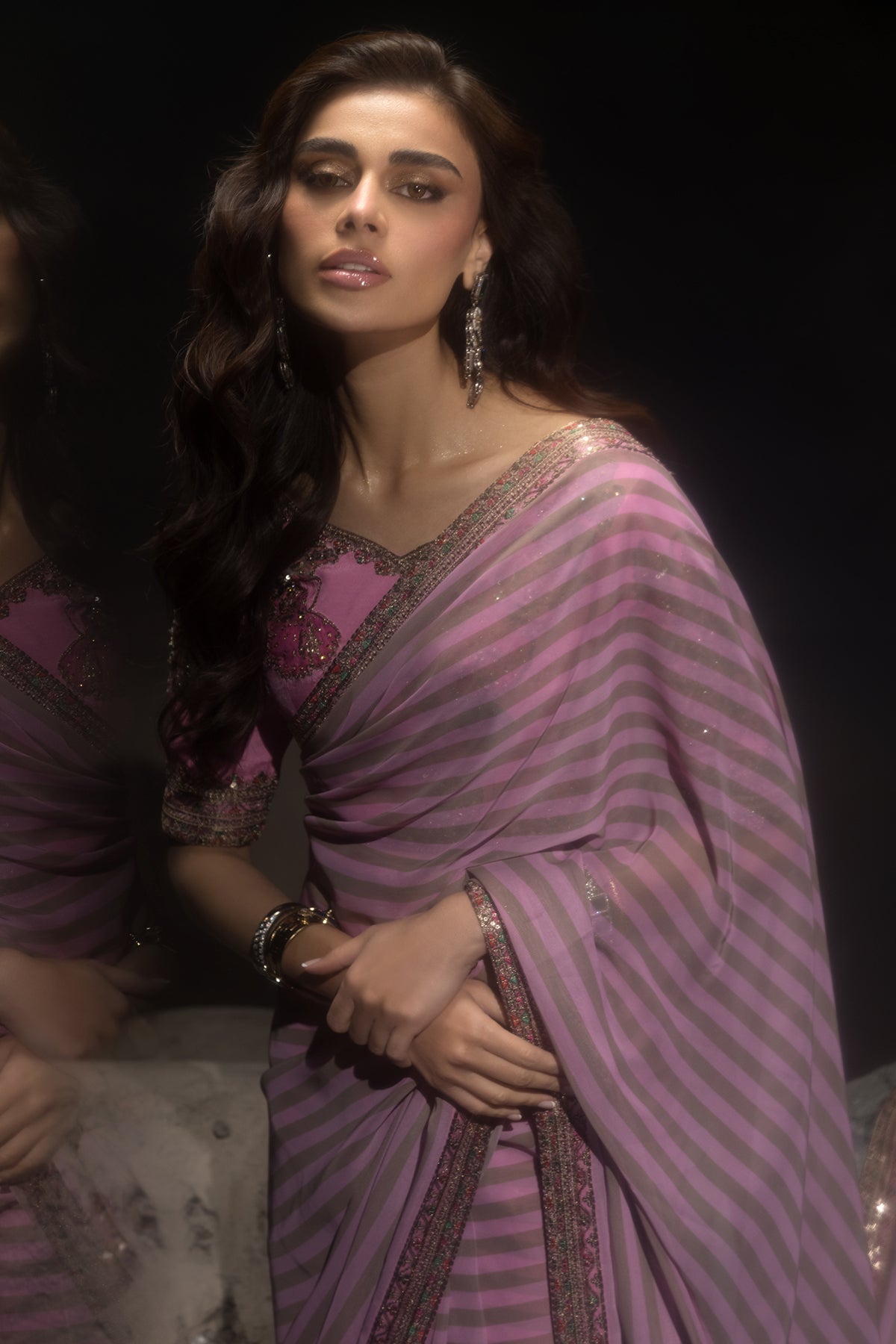 3-PC StitchedPremium Saree Collection  CSS6-03P