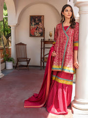 3 Piece Lawn Suit-Paste Print (Pret)