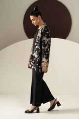2 Piece Embroidered Linen Suit