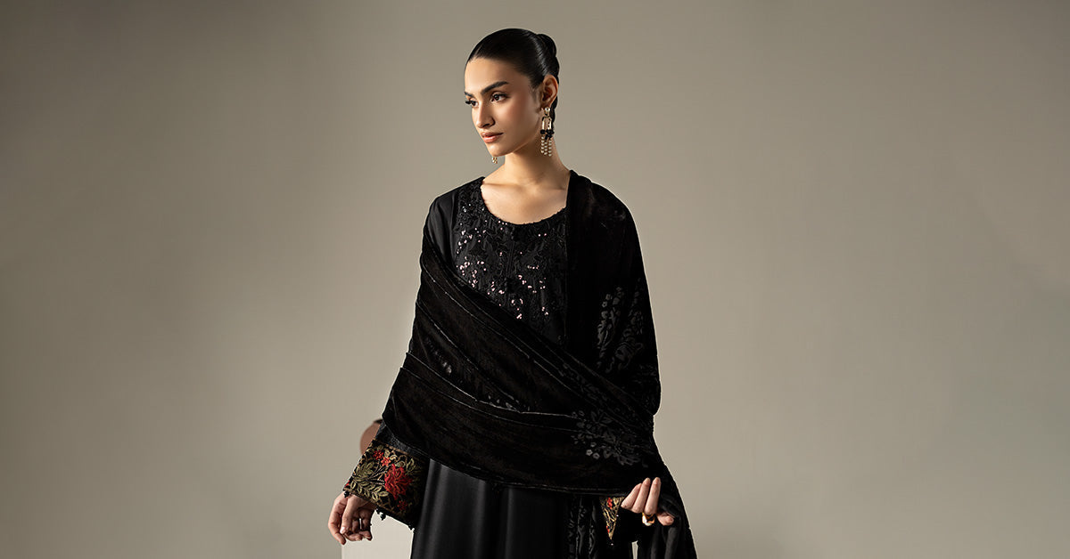 3 Piece Embroidered Linen Suit