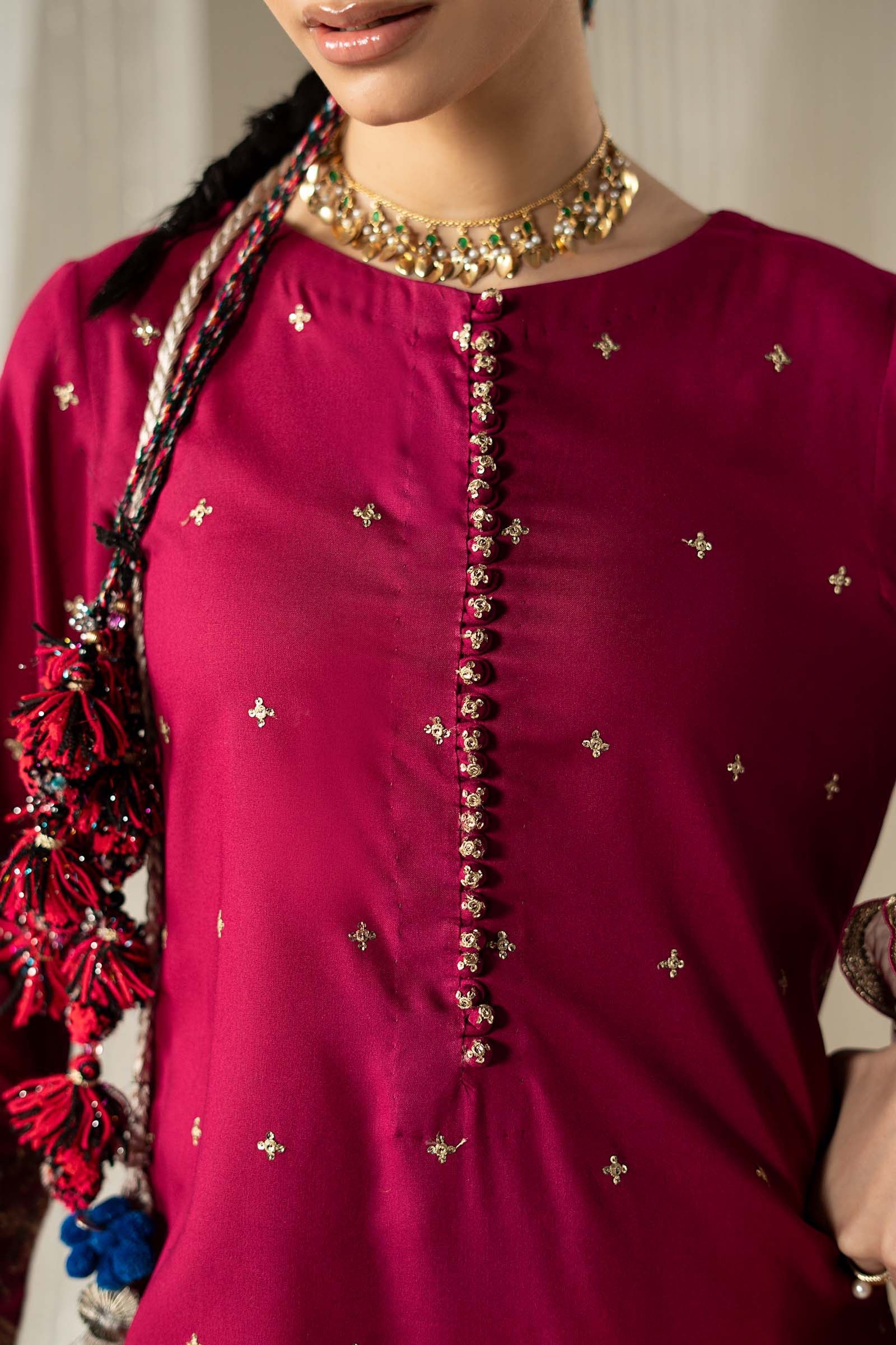 3 Piece Embroidered Linen Suit